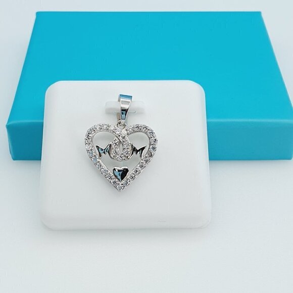 "925 Sterling Silver CZ Beautiful Mom Pendant for Women, 1USPAR4087 - Picture 5 of 11